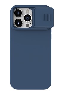 Nillkin CamShield Silky zadní silikonový kryt s krytkou kamery pro Apple iPhone 15 Pro Max tmavě modrý