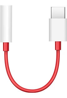 OnePlus USB-C / jack 3.5mm, červenobílý adaptér, blister