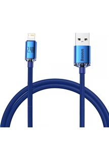 Baseus Crystal Shine Series USB-A / Lightning 20W 1,2m opletený modrý kabel