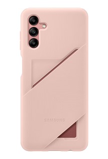 Samsung texturovaný kryt s kapsou na kartu pro Samsung Galaxy A04s růžový (EF-OA047TZE)