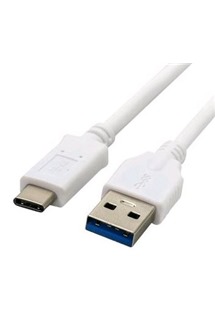 C-TECH USB / USB-C, 1m bílý kabel
