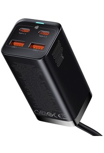 Baseus GaN3 Pro 100W PD stoln nabjeka do st s prodluovacm kabelem ern