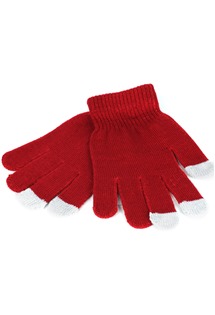 CellFish rukavice pro dotykový displej Winter Classic tmavě červené