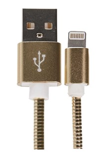 CellFish USB / Lightning, 1m kovový zlatý kabel