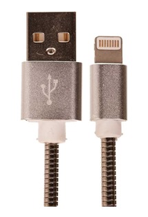 CellFish USB / Lightning, 1m kovový stříbrný kabel