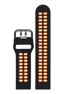 CELLFISH eXtreme silikonov emnek 22mm Quick Release ern / oranov