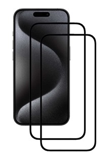 CELLFISH DUO 5D tvrzené sklo pro Apple iPhone 15 Pro Full-Frame černé 2ks