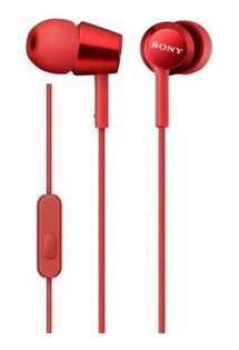 SONY MDR-EX155AP sluchátka s ovladačem červená