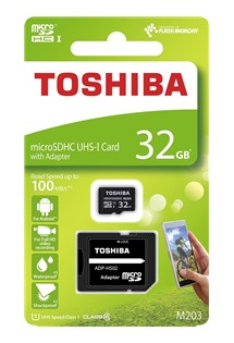 Toshiba microSDHC 32GB UHS-I M203 + adaptér