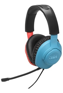 JBL Quantum 100N Console n�hlavn� hern� sluch�tka pro Nintendo Switch a dal�� konzole �erven� / modr�