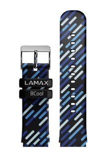 LAMAX 20mm řemínek pro smartwatch černý s pruhy