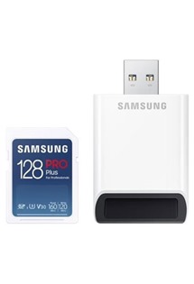 Samsung PRO PLUS SDXC 128GB + USB-A adaptér (160 MB/s)