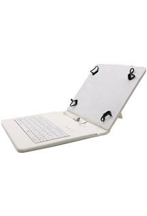 C-TECH PROTECT NUTKC-02 pouzdro univerzální s klávesnicí pro 8 tablety FlexGrip bílé (230x175mm)