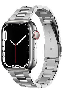 Spigen Modern Fit Watch Band nerezový řemínek pro Apple Watch 38 / 40 / 41mm stříbrný