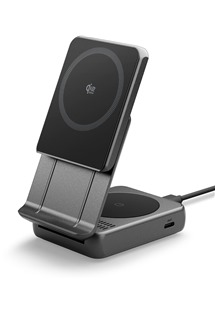 Spigen Essential MagSafe 25W 2v1 bezdrtov nabjeka ern (EF302MOQ)