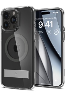 Spigen Ultra Hybrid S zadn� kryt se stoj�nkem a podporou MagSafe pro Apple iPhone 15 Pro Max �ed�