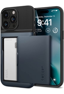 Spigen Slim Armor CS zadn� kryt s prostorem na karty pro Apple iPhone 15 Pro modr�