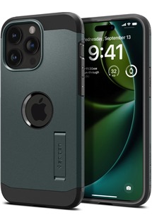 Spigen Tough Armor odoln zadn kryt s podporou MagSafe pro Apple iPhone 15 Pro zelen