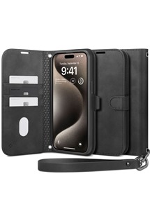 Spigen Wallet S Pro flipové pouzdro pro Apple iPhone 15 Pro černé