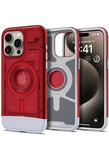 Spigen Classic C1 zadn kryt s podporou MagSafe pro Apple iPhone 15 Pro erven