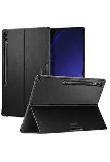 Spigen Thin Fit Pro tenk zadn kryt se stojnkem pro Samsung Galaxy Tab S10 Ultra / S9 Ultra / S8 Ultra ern