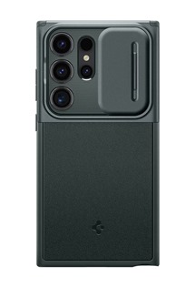 Spigen Optik Armor zadn kryt s krytkou kamery pro Samsung Galaxy S24 Ultra zelen