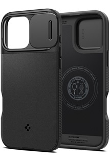 Spigen Optik Armor zadn� kryt s krytkou kamery a podporou MagSafe pro Apple iPhone 16 Pro �ern�