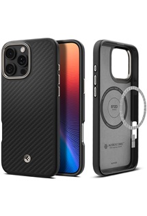 Spigen Enzo Aramid aramidov kryt s podporou MagSafe pro Apple iPhone 16 Pro Max ern