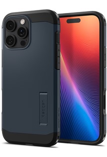 Spigen Tough Armor T odoln� zadn� kryt s podporou MagSafe a stoj�nkem pro Apple iPhone 16 Pro Max modr�