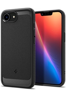 Spigen Rugged Armor odoln zadn kryt s podporou MagSafe pro Apple iPhone 16e ern
