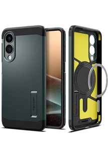 Spigen Tough Armor odoln� zadn� kryt s podporou MagSafe pro Samsung Galaxy S25 Edge zelen�