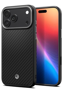 Spigen Enzo Aramid T aramidov� kryt s podporou MagSafe pro Apple iPhone 17 Pro Max �ern� / st��brn�