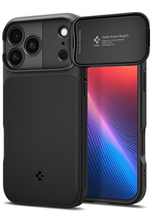 Spigen Optik Armor zadn� kryt s krytkou kamery a podporou MagSafe pro Apple iPhone 17 Pro �ern�