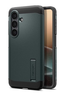 Spigen Tough Armor odoln� zadn� kryt se stoj�nkem a podporou MagSafe pro Samsung Galaxy S26+ zelen�