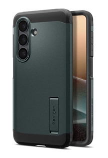 Spigen Tough Armor odoln� zadn� kryt se stoj�nkem a podporou MagSafe pro Samsung Galaxy S26 zelen�