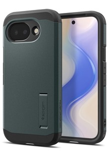 Spigen Tough Armor odoln� zadn� kryt se stoj�nkem a podporou MagSafe pro Google Pixel 10a zelen�