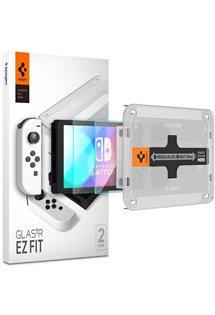 Spigen Glass.tR EZ Fit tvrzen sklo pro Nintendo Switch OLED 2ks