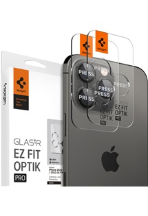 Spigen Glass.tR EZ Fit Optik Pro tvrzen sklo na oky fotoapartu pro Apple iPhone 17/16/15/14 Pro + 17/16/15/14 Pro Max 2ks ern