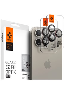 Spigen Glass.tR EZ Fit Optik Pro L-Series tvrzen sklo na oky fotoapartu pro Apple iPhone 17/16/15/14 Pro + 17/16/15/14 Pro Max 2ks ern / erven