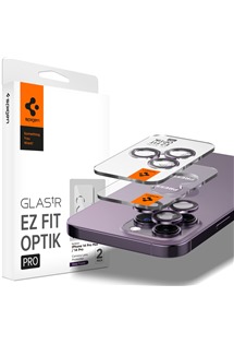Spigen Glass.tR EZ Fit Optik Pro tvrzen sklo na oky fotoapartu pro Apple iPhone 17/16/15/14 Pro + 17/16/15/14 Pro Max 2ks fialov