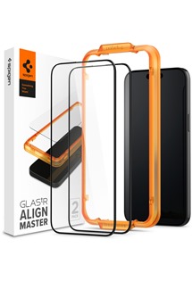 Spigen Glas.tR AlignMaster tvrzené sklo pro Apple iPhone 15 černé 2ks