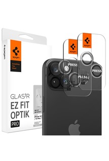 Spigen Glass.tR EZ Fit Optik Pro tvrzené sklo na čočky fotoaparátu pro Apple iPhone 15 Pro / 15 Pro Max 2ks čiré