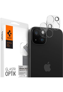 Spigen Glass.tR EZ Fit Optik tvrzené sklo na čočky fotoaparátu pro Apple iPhone 15 / 15 Plus 2ks čiré