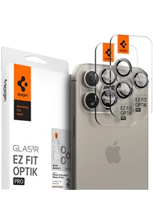 Spigen Glass.tR EZ Fit Optik Pro tvrzen sklo na oky fotoapartu pro Apple iPhone 17/16/15/14 Pro + 17/16/15/14 Pro Max 2ks titanov
