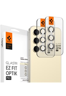 Spigen Glass.tR EZ Fit Optik Pro tvrzené sklo na čočky fotoaparátu pro Samsung Galaxy S24+ 2ks žluté