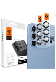 Spigen Glass.tR EZ Fit Optik Pro HD tvrzen� sklo na �o�ky fotoapar�tu pro Samsung Galaxy S25 2ks �ern�