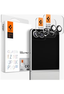 Spigen Glass.tR EZ Fit Optik Pro HD tvrzen� sklo na �o�ky fotoapar�tu pro Samsung Galaxy Z Flip7 2ks �ern�