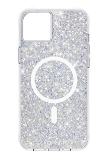 Case Mate Twinkle Stardust odolný zadní kryt s podporou MagSafe pro Apple iPhone 14 Plus stříbrný