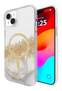 Case Mate Karat Marble odolný zadní kryt s podporou MagSafe pro Apple iPhone 15 Plus zlatý