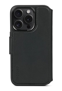 Decoded Leather Detachable Wallet flipové pouzdro s podporou MagSafe pro Apple iPhone 15 Pro černé